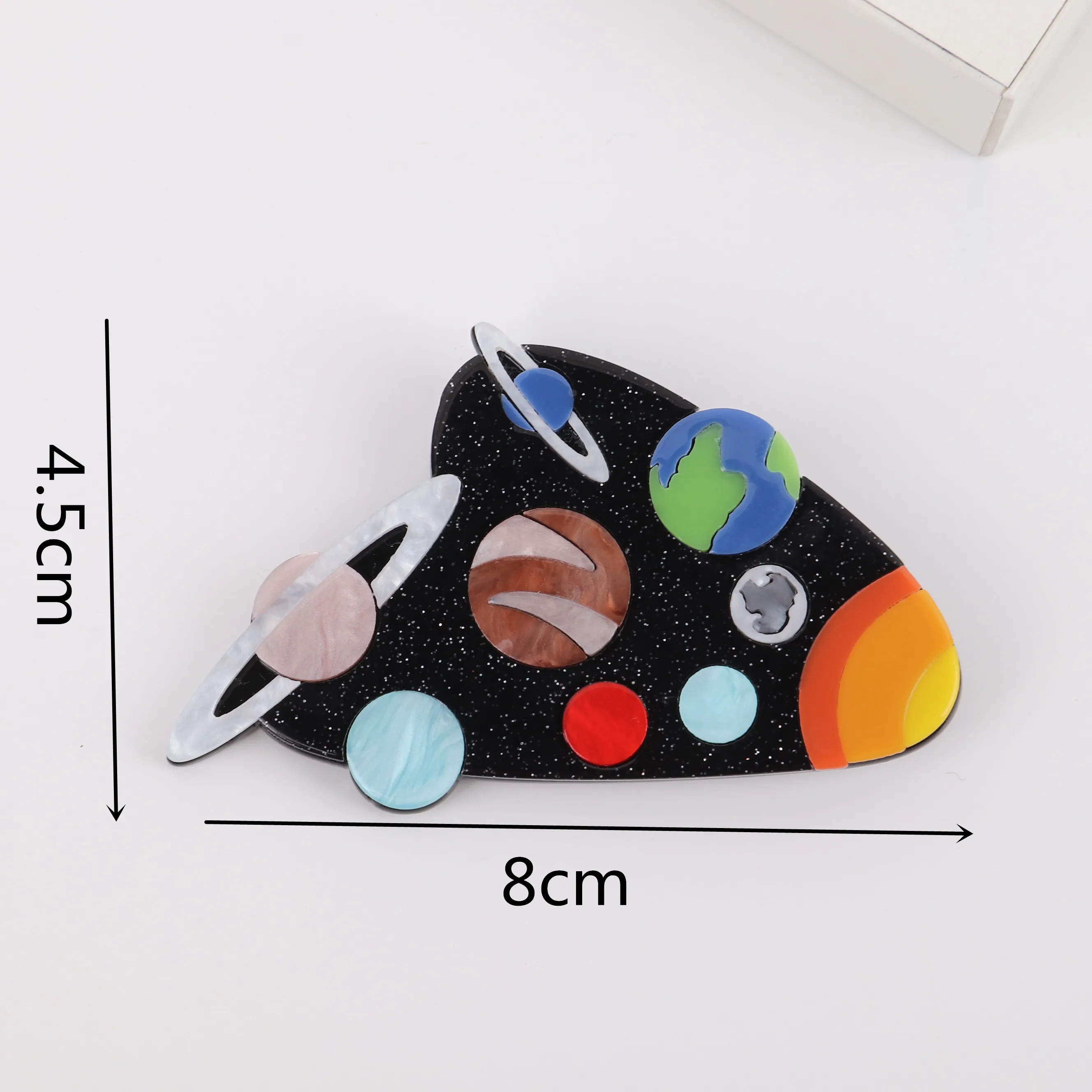 2023 Cartoon Galaxy Planet Acrylic Brooches Pins for Women Resin Earth Star Brooch Badges Jewelry Costume Accessories Gifts