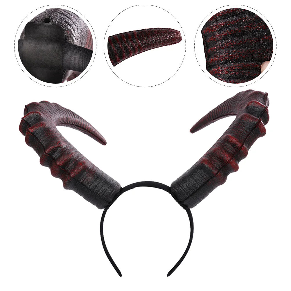 

Demon Horn Headband Hairband Sheep Horns Cosplay Ox Costume Halloween Headbands for Girls Masquerade Masks