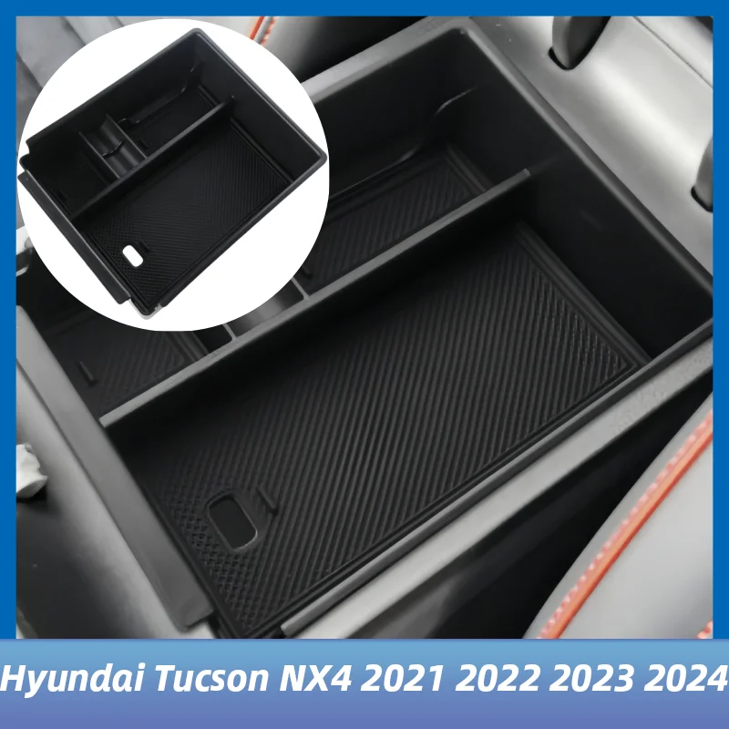

For Hyundai Tucson NX4 2021 2022 2023 2024 Car Center Console Armrest Storage Box Glove Tray Cover Accessories