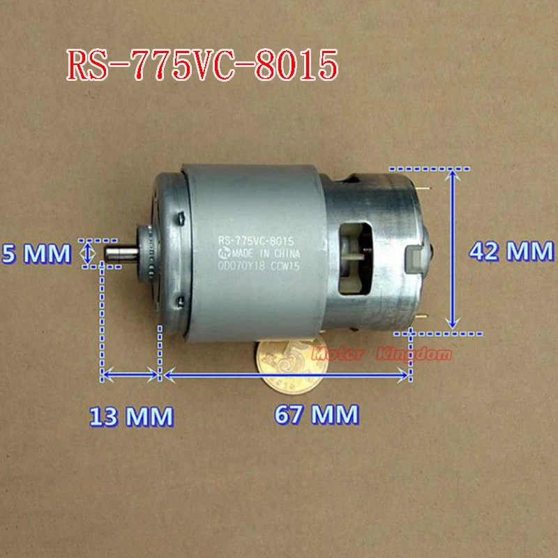 Imagem -04 - Mabuchi Motor Elétrico de Broca Alta Velocidade Potência de Alto Torque Ferramenta de Jardim Eixo de mm Rs775wc8514 dc 18v 19.2v 300w
