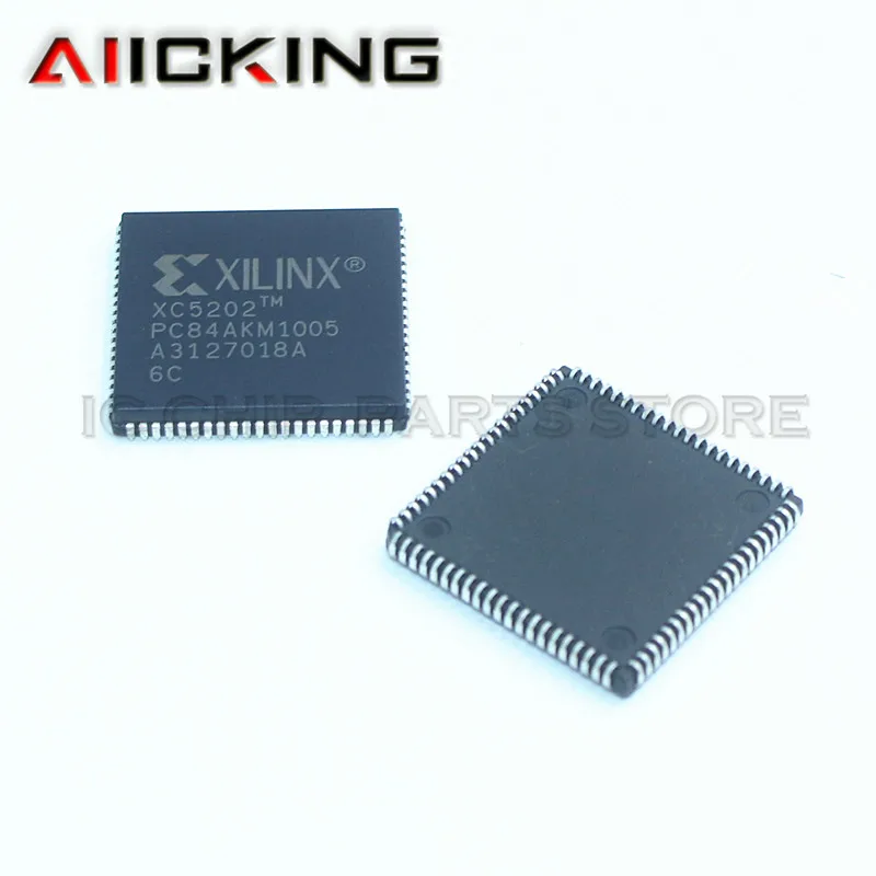 XC5202-6PC84C 2 sztuk/partii, PLCC84 FPGA XC5200 rodzina 3K bramy 256 komórki 83MHz 84Pin PLCCIC, oryginalny czip IC, w magazynie
