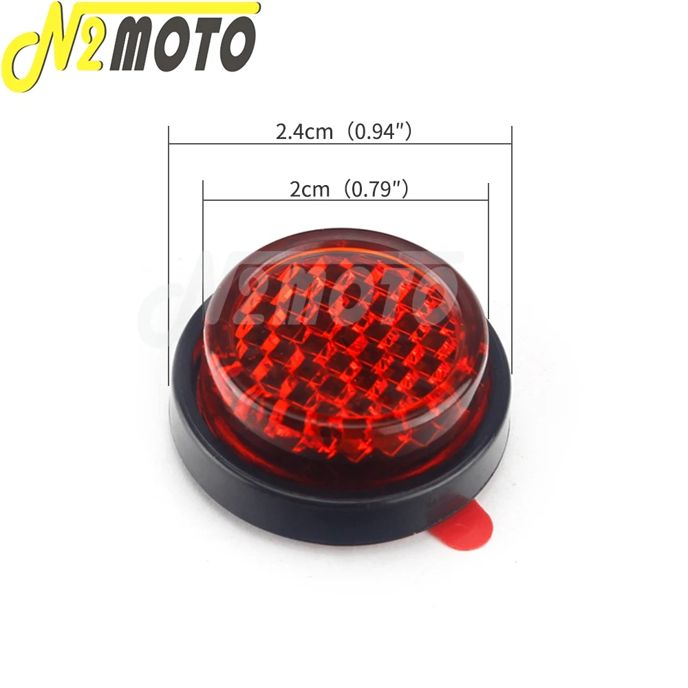 2/4/8 قطعة دراجة نارية لوحة أرقام مستديرة MOT عصا ذاتية اللصق على و الترباس على عاكس للطراد بجولة السلامة الخلفية عاكسة