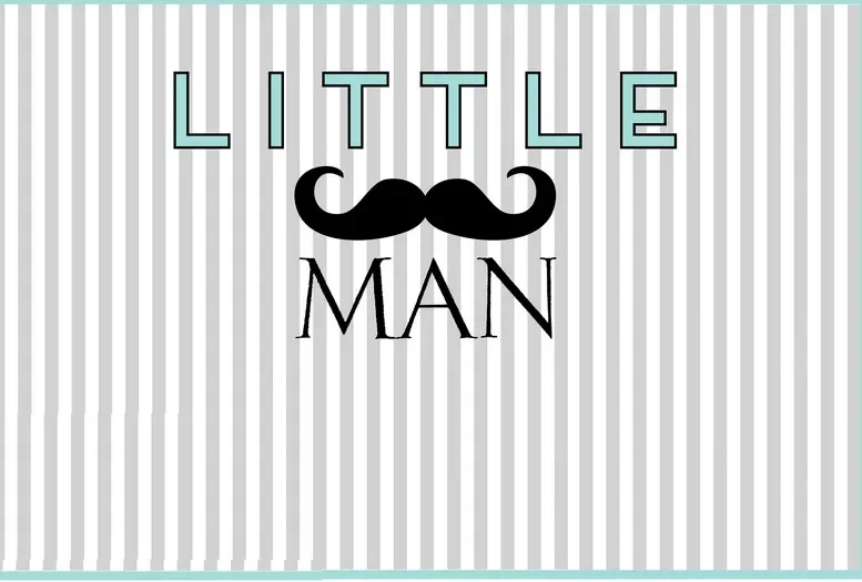 custom little man birthday mustache baby shower striped backgrounds  High quality Computer print party backdrop