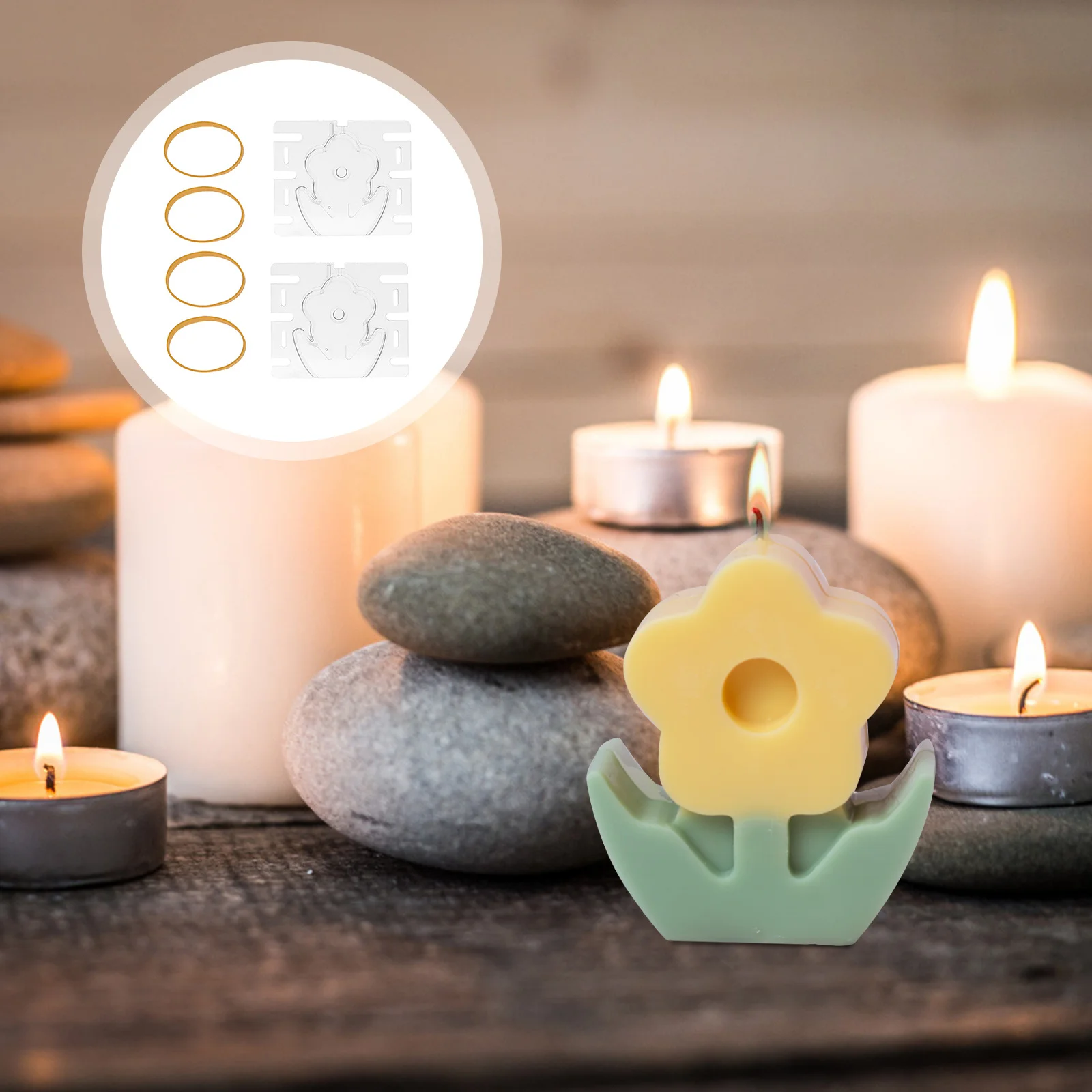 

1 Set Of Flower Shape Plastic Small Flower Plastic Mold For Diy Making Decorative Craft Gift Scented Mold Diy