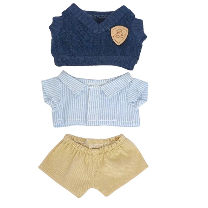 

15/17cm Labubu Plush Idol Clothes Outfit Accessories College Cultural Administrative Travel Style Kid Toy Gift Labubu waist bag
