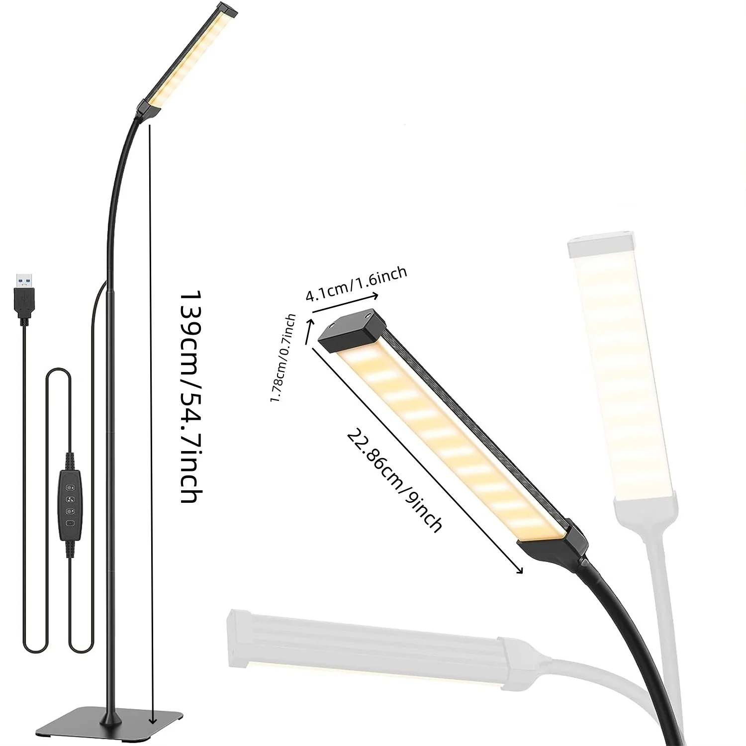 KEBINCPLED Indoor Living Room Floor Lamp 1.4M USB 5V 120Leds Children's Room Office Corner Bedside Lamp Decorative Lighting
