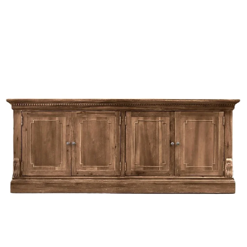 

American solid wood TV cabinet, French TV cabinet, locker, living room furniture retro small apartment floor cabinet retro