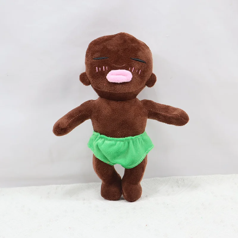 

24cm In Stock Funny Natasha Black Baby Plush Doll Soft Stuffed Toy Cute & Ugly Design Stress Relief Pillow Gift for Kids Adults