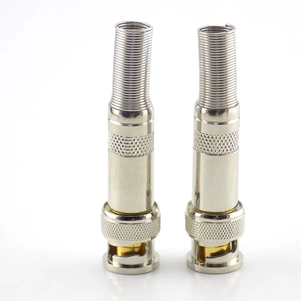 5PCS/lot Solderless Copper Pin Adapter BNC Connector Monitoring Connector Analog Camera Video Cable C4