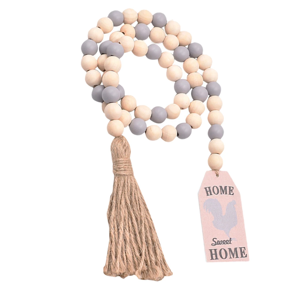 

Beads Twine Garland Beaded String Decor Wooden Bead String Hanging Decor Farmhouse Home Party Housewarming Gifts