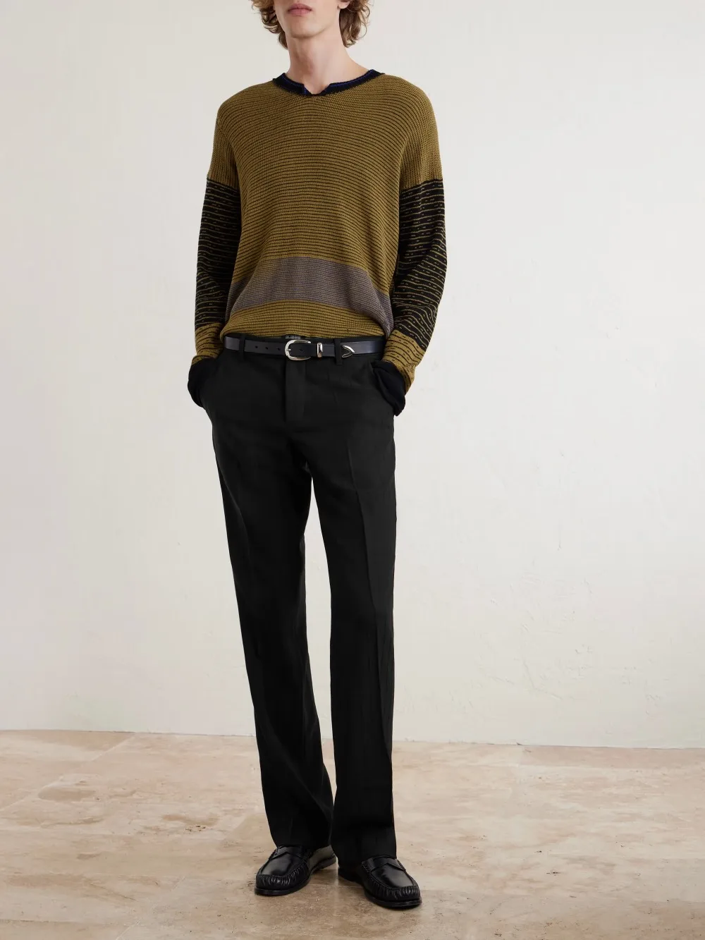 ER/D 25FW skinny slim-fit straight-cut lieutenant trousers