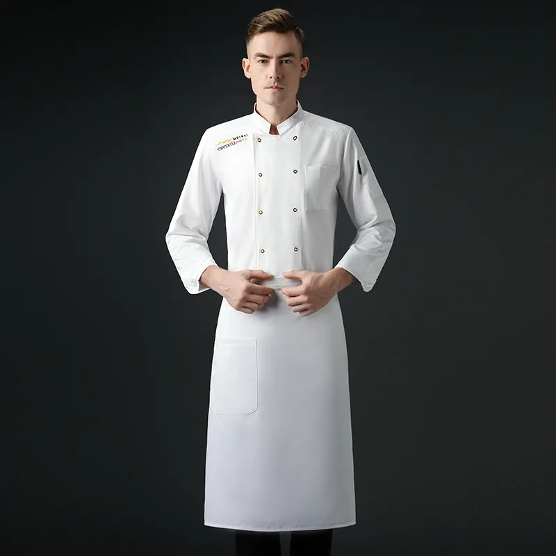 Chef Overalls Short Men's Summer Clothes Kitchen Hotel Canteen Dining Restaurant Women's Long Sleeve