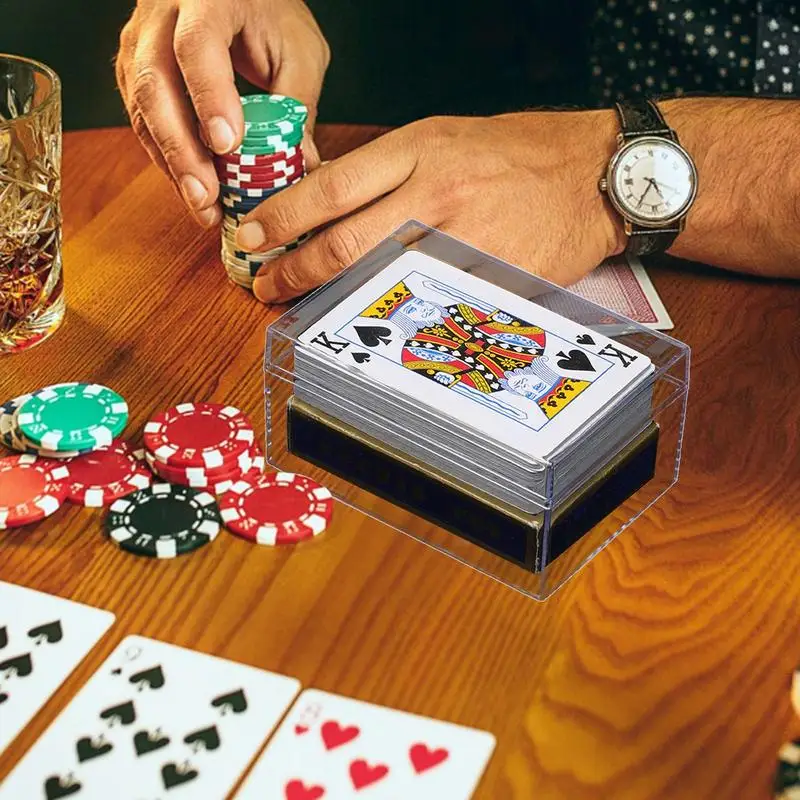 

Прозрачная коробка для хранения игральных карт с защитой от пыли