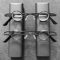 Cubojue Myopia Glasses Men Women -100 to -600 Finished Eyewear with Prescription Lens Small Round for High Sphere