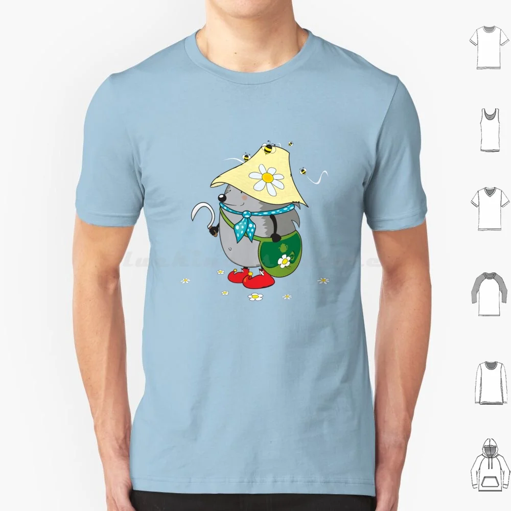 Forest Druid T Shirt Big Size 100% Cotton Hedgehog Cartoon Cute Funny Animal Graphic Vector Wildlife Nature Forest Wild Toy Kid