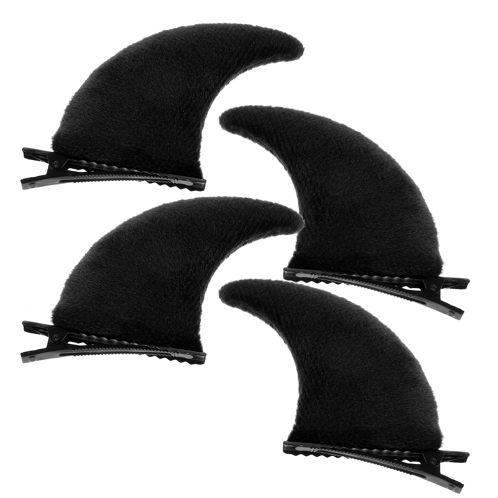 

4 pcs Black Horn Hair Clips Women Halloween Accessories Demon Headpiece Hairpins Gothic Costume Party Decorative