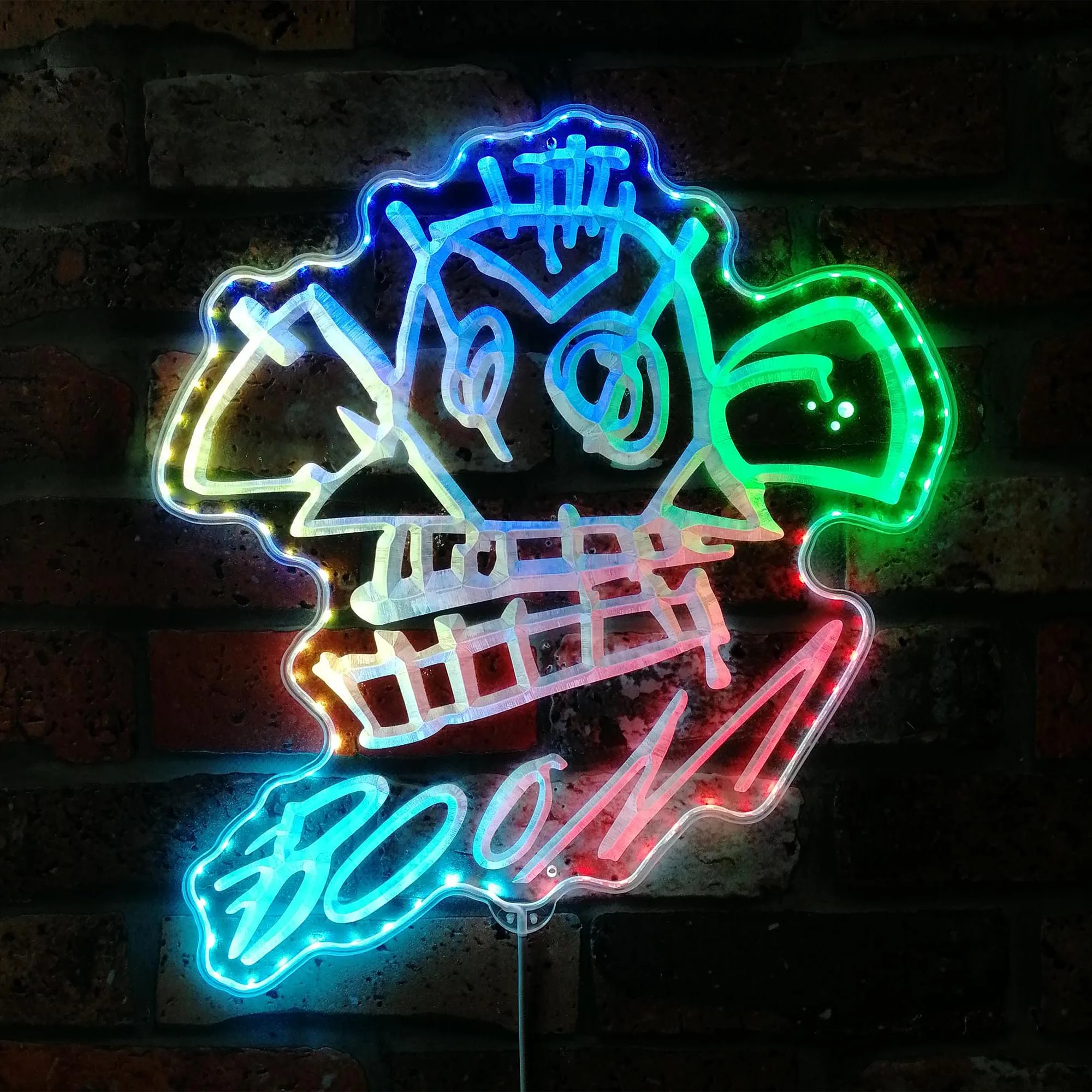 

Jinx Monkey Graffity Neon Neon LED Sign, Gamer Night Light LED Sign, Game Room Neon Sign