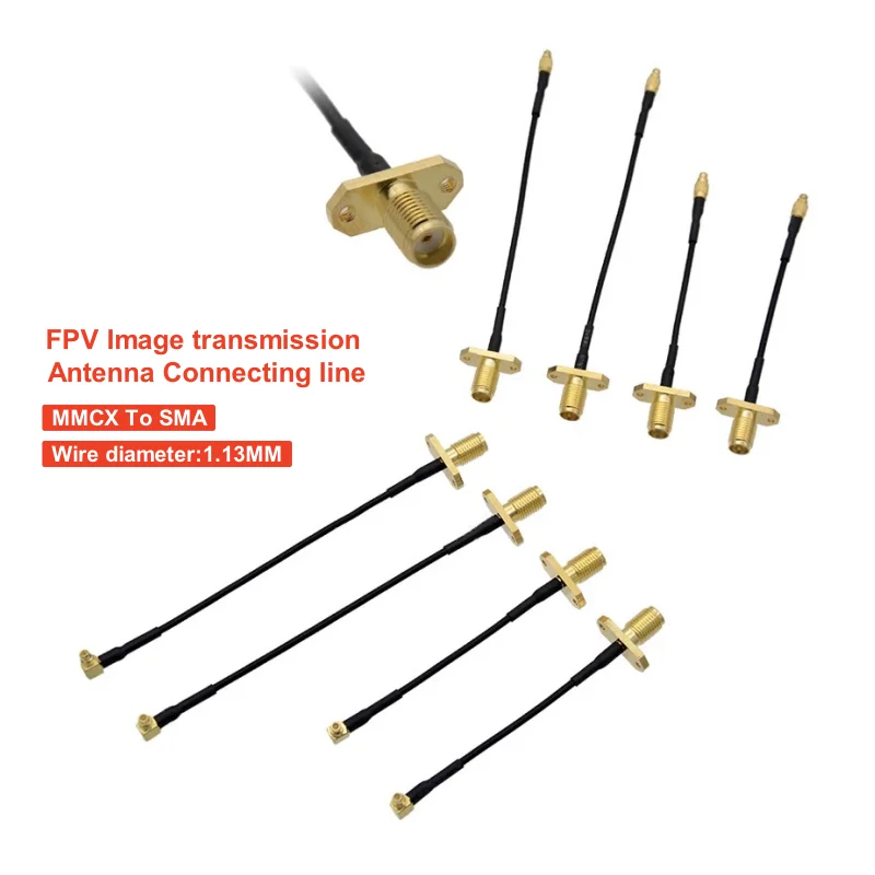 

MMCX To SMA Adapter Travel machine 5.8G FPV Image transmission antenna Connecting line Male needle to Female Extended line