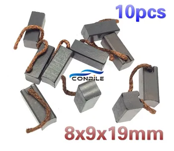 차량에 대 한 10pcs 8x9x19mm 카본 브러쉬 자동차 자동차 트럭 히터 송풍기 팬 공기 송풍기 자동차 모터 카본 브러쉬
