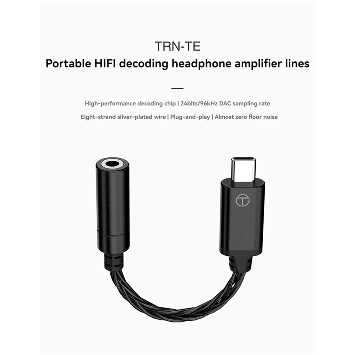 POP-lDAC Кабель-адаптер Type-C на 3,5 мм KT02F20 для мобильного телефона, компьютера, наушников, усилителя, цифровой декодер