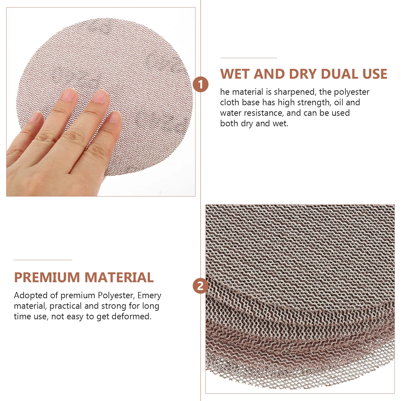 

10 Pcs Mesh S paper Drywall Emery Cloths S Sheets Wood Metal Polyester Cloth Base Hook Loop Dust Free Abrasive Pad Packaging