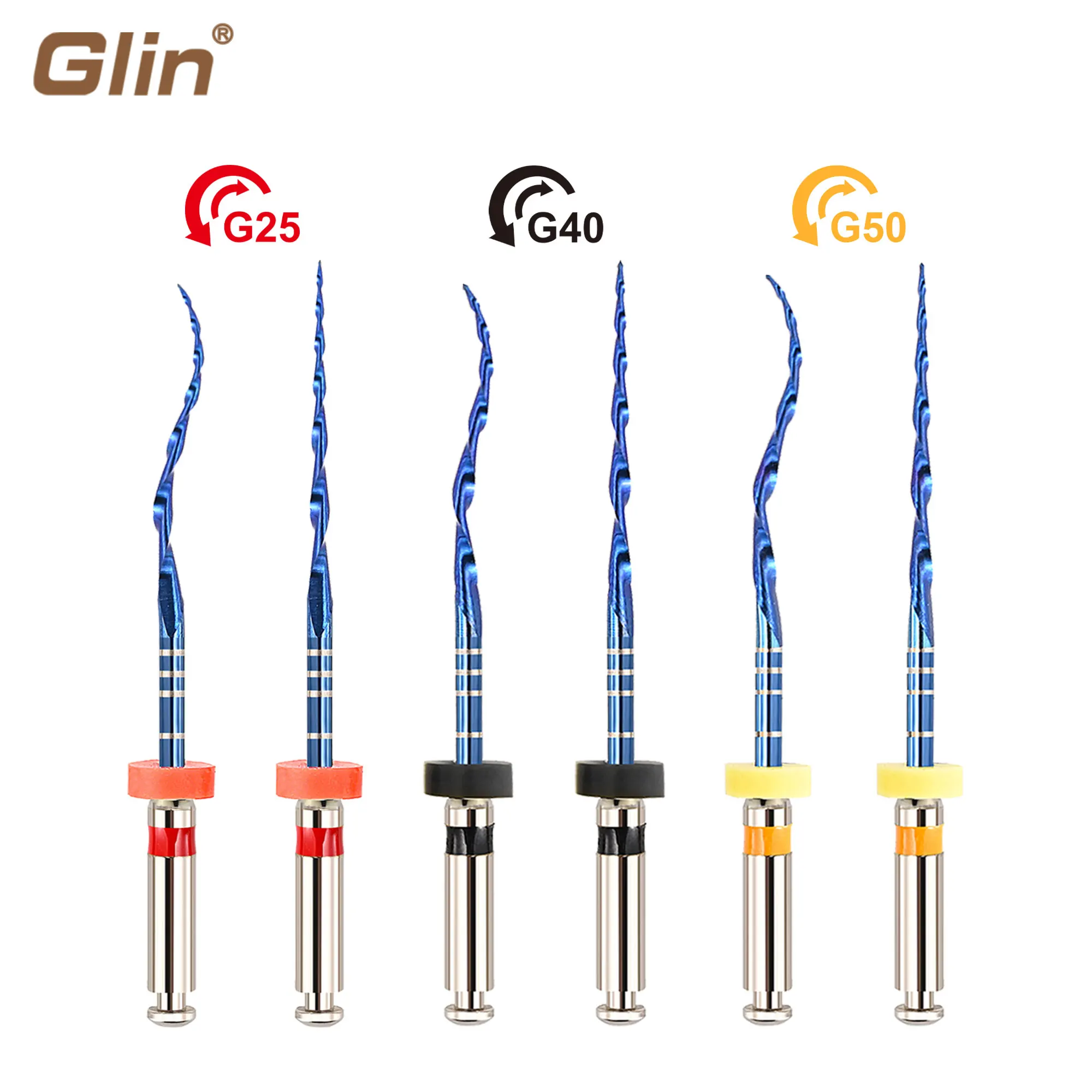 

Glin Dental Niti One Files System Endodontic Reciprocating Rotary Files 21mm 25mm 08 Taper Dentist Endo Files