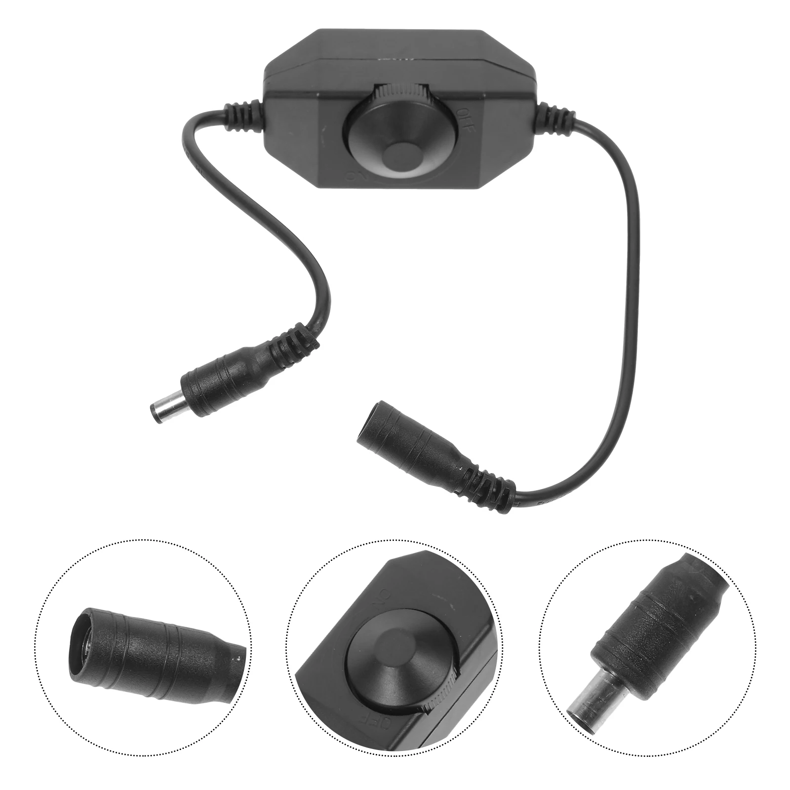 

Plastic Wear Resistant Knob Control Black Lights Brightness Adjust Lamp DIY Accessory Table Light Modulator