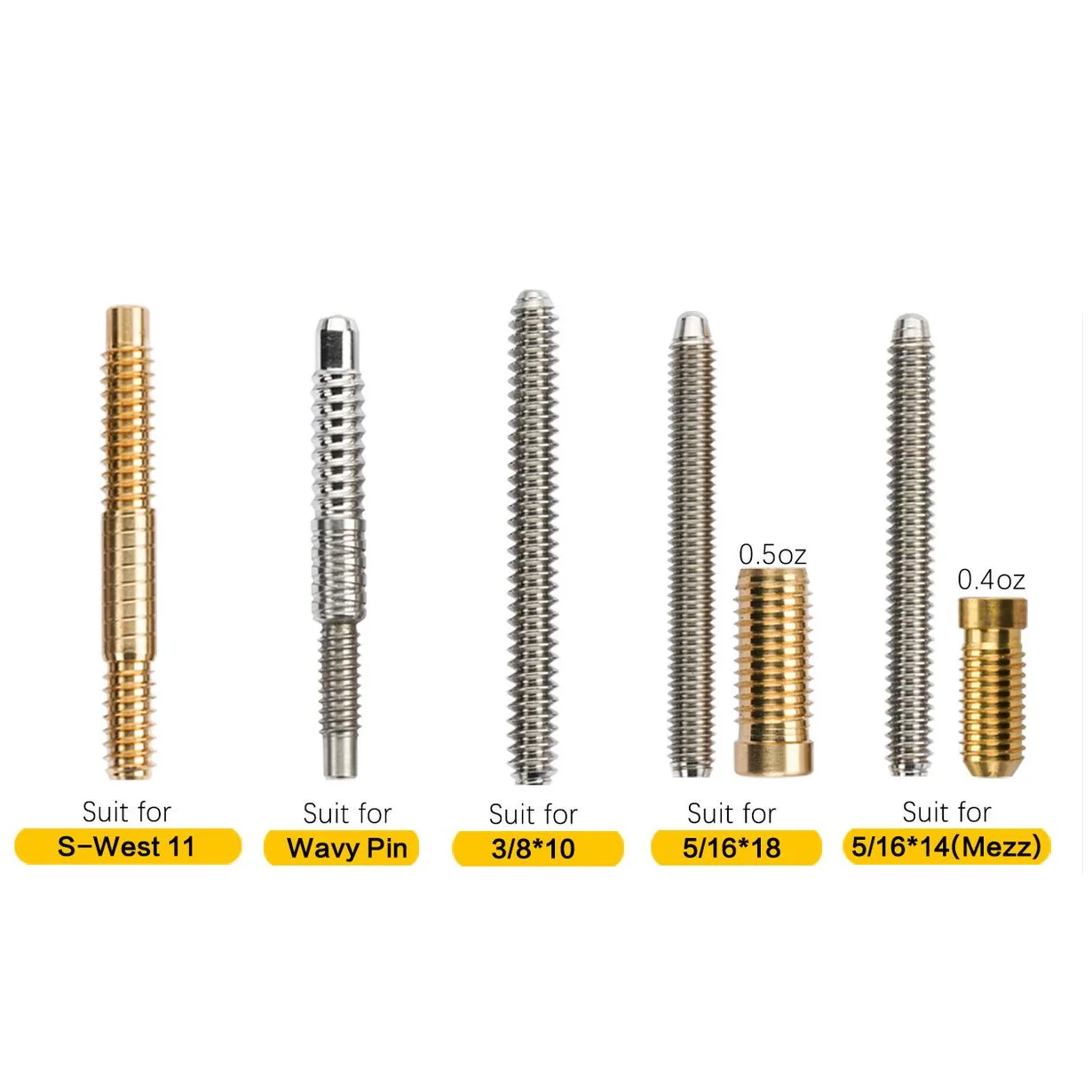 

Various Metal Billiard Pool Cue Joint Substitution High Quality Pin Replacement of Billiards Cue Stick,Uni-loc/Wavy Pin