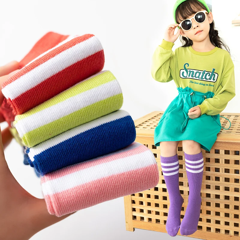 Mode Oberschenkel Knies trümpfe für Mädchen Damen Studenten gestreifte Baumwolle lange Strümpfe schwarz weiß gestreifte Matrosen socken