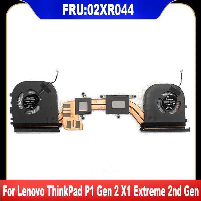 Lenovo-thinkpad Cpu Ventilador de Refrigeração Ventilador Cooler Dissipador de Radiador 2nd Gen 2nd Gen Alta Qualidade p1 Gen x1 Novo Original 02xr044