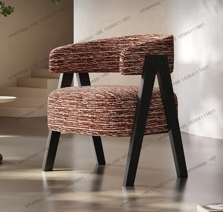 

Italian sofa chair casual retro wabi style designer creative home fabric single sofa