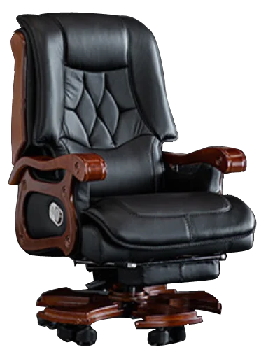 Factory direct selling boss chair  leather reclining luxury wooden 10 wheels executive office chairs