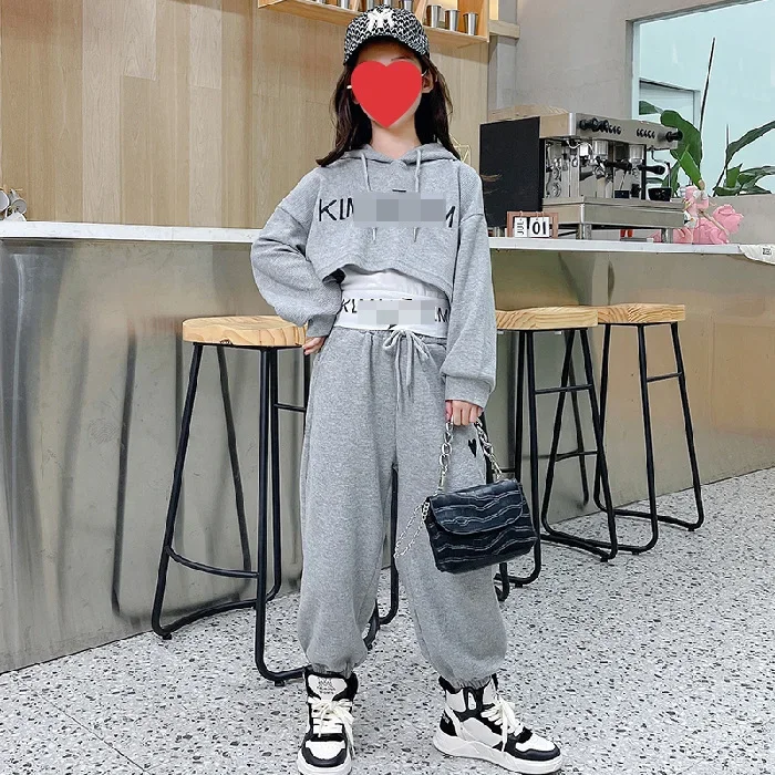 

New Girls Spring Casaul Fashion Korean Style Tracksuit Kids 3pcs Vest+Hoodie+Pants Sport Suits Teenage 5-14 Years Girls Clothing