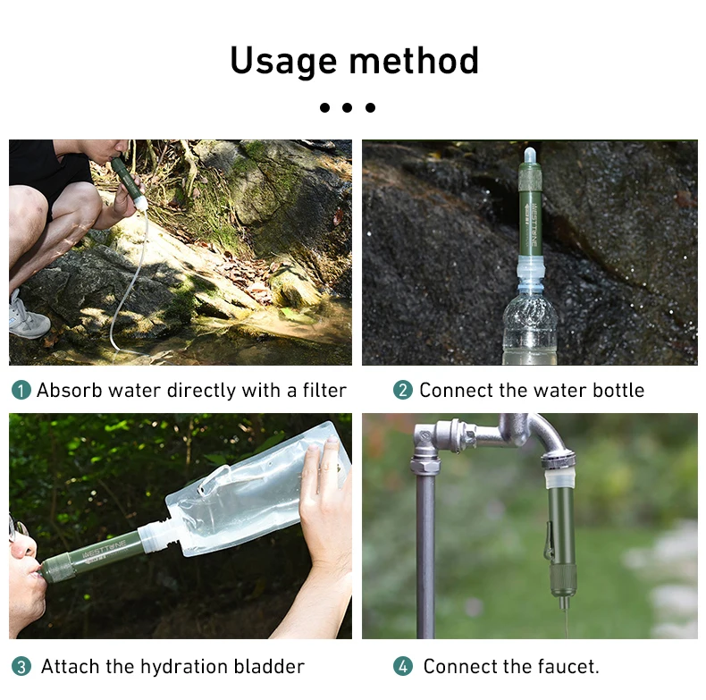 Portable water filter straw kit product image 5