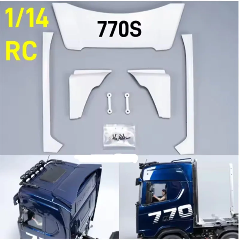 

770S 1/14 RC Truck Top Wind Deflector Roof Air Deflector 770-K11 For Tamiya 1/14 RC Tractor Truck 770S Parts Accessories