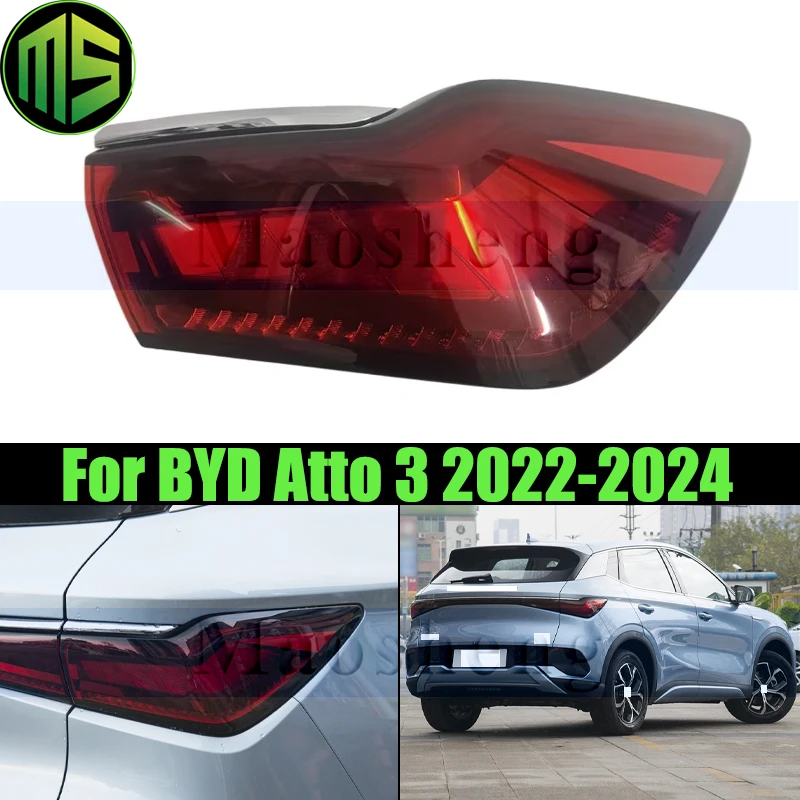 Maosheng Rear Tail Light Tail Lamp For BYD ATTO 3 Yuan Plus 2022-2024 Taillight Taillamp Brake Light SC2E-4133010 SC2E-4133020