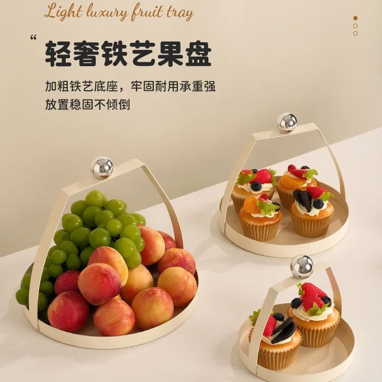 

Fruit Basket Iron Multi-layer Shelf Table Storage Tray Candy Coffee Snacks Plates Cake Stand Desktop Decor Cupcake Holders