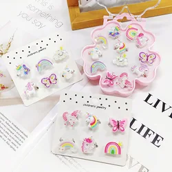 Multi Styles Open Adjust Child Finger Rings for Party Cosplay Show Resin Jewelry Cute Girls Unicorn Rings
