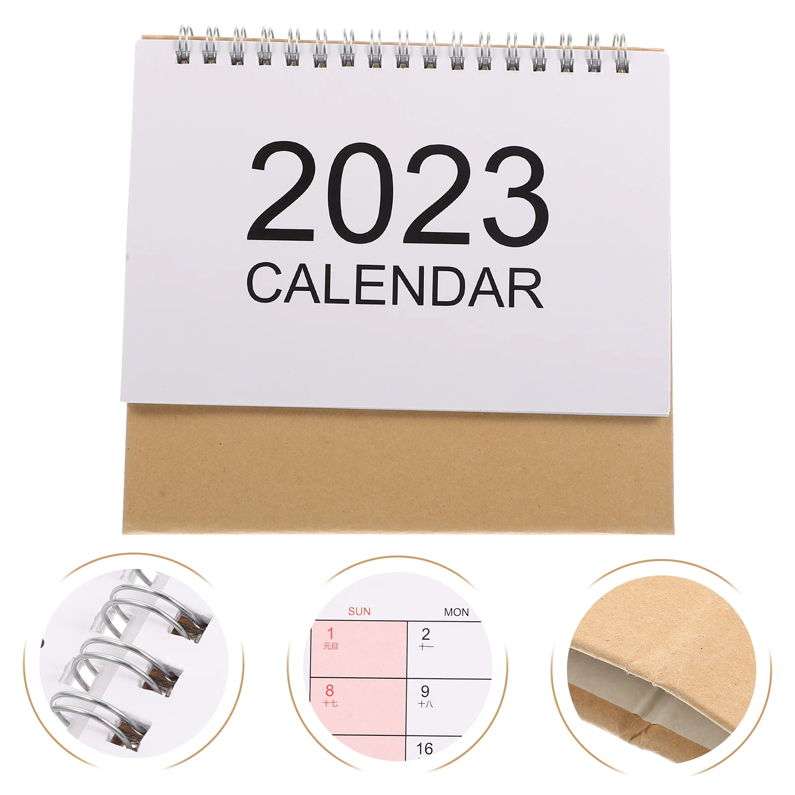 

2023 Mini Desk Calendar Flip Schedules Standing Desktop Monthly Daily Calendars 2022-2023 for Home Office Simple Paper Work