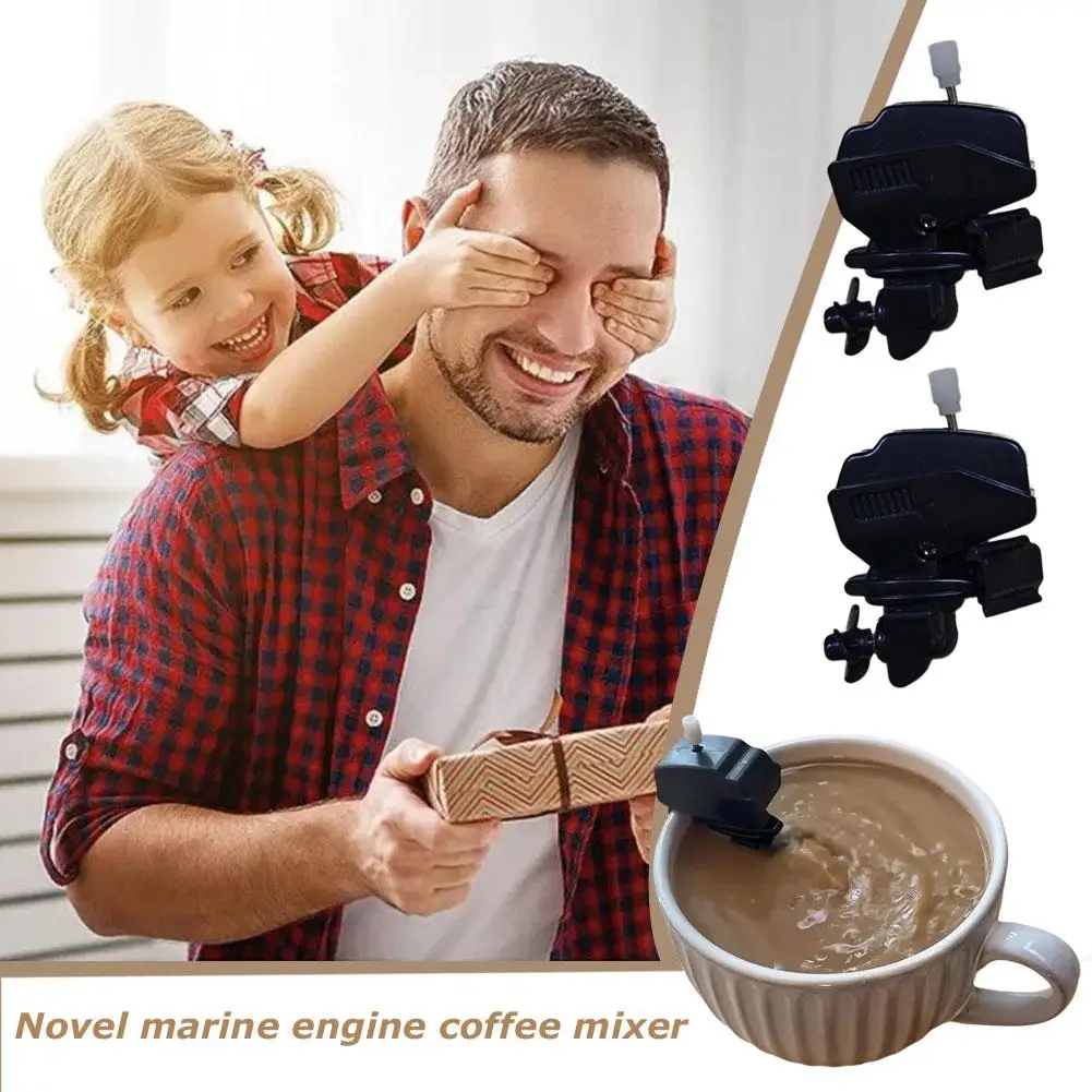 Wind Up Mini Boat Motor Coffee Stirrer Unique Boat Engine Coffee Stirrer Easy To Clean Novelty Boat Motor Coffee Mixer