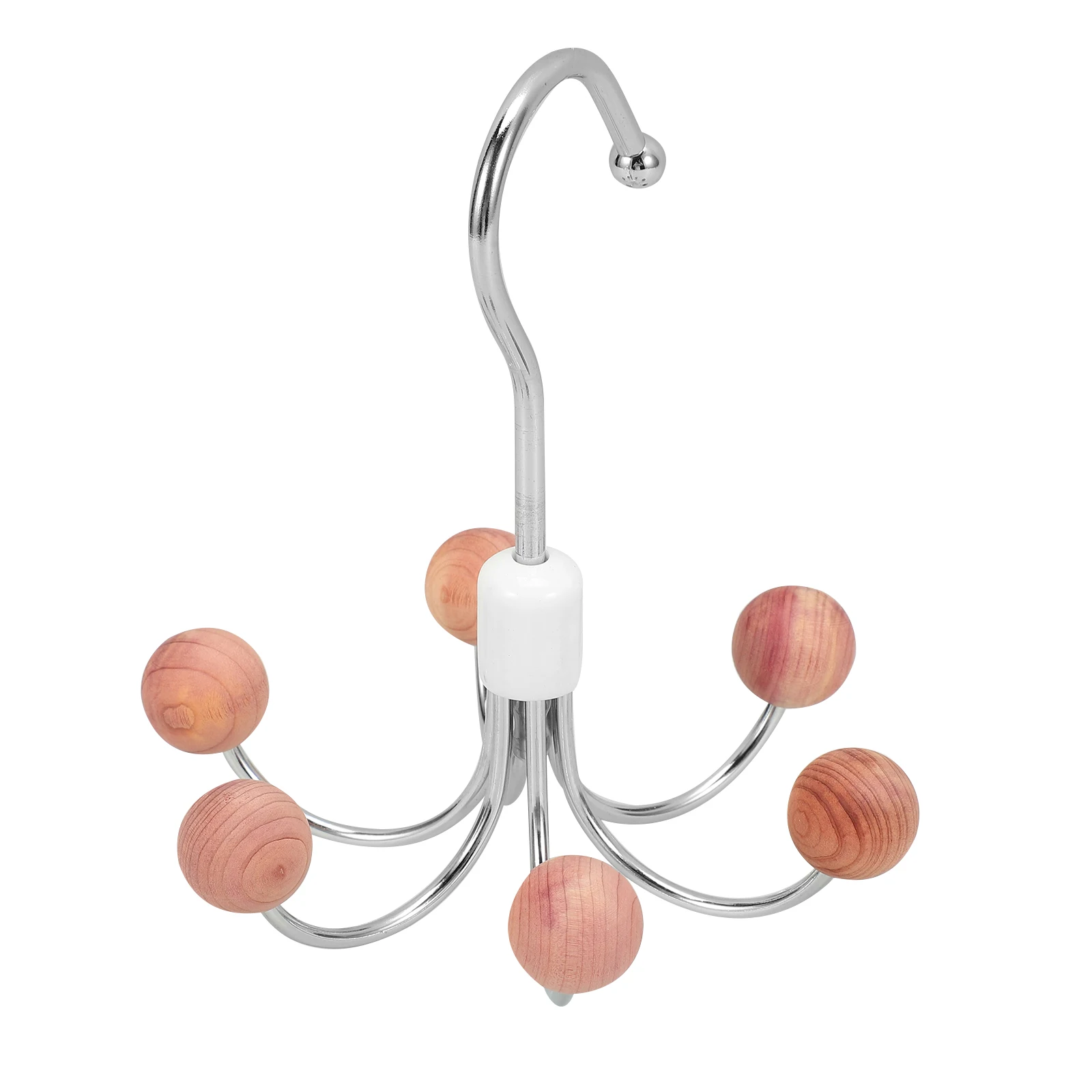 

Wooden Rotating High Capacity Swivel Hanger Closet Organizer Bra Sock Hanger Tie Scarf Purse Holder 360 Degree