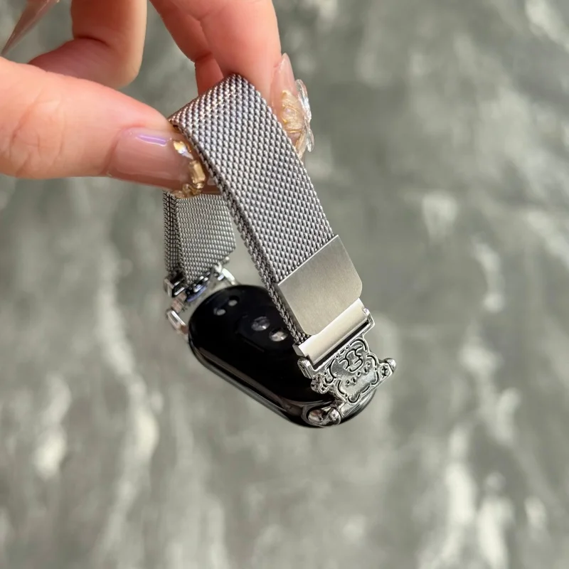 

Kitten magnetic metal is suitable for Xiaomi Band 8Pro/9Pro，For Mi band 3/4/5/6/7，8/8NFC/9/9NFC/10/10NFC，For Redmi Watch5/4