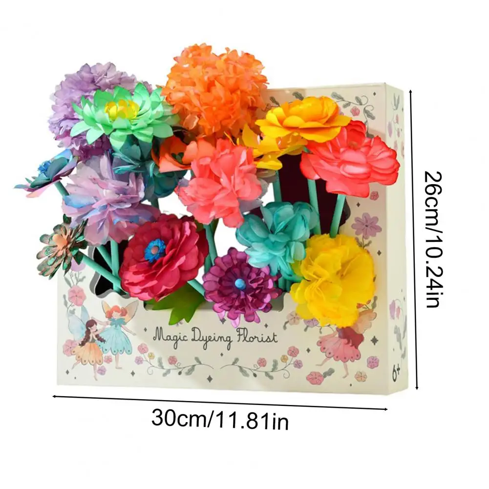 DIY กลีบดอกไม้ชุดการศึกษา DIY ดอกไม้กลีบชุดศิลปะสําหรับเด็กวัยหัดเดินผู้ใหญ่ Handcrafted กระดาษระบายสีดอกไม้ทําชุด