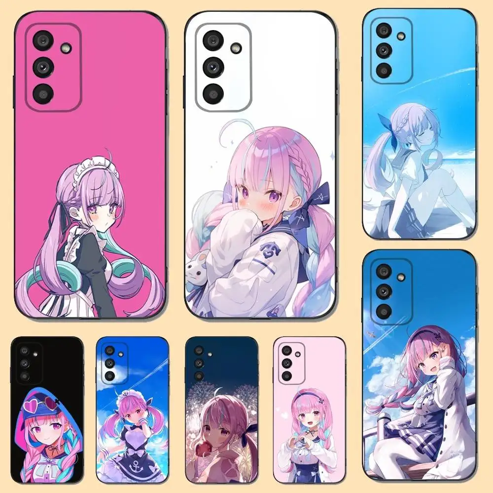 

M-Minato A-Aqua Phone Case For Samsung S25,S24,S21,S22,S23,S30,Ultra,S20,Plus,Fe,Lite,5G Black Cover