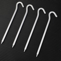 10pcs Aluminum Tent Stakes Pegs with Hooks,Outdoor Travel Camping Tarp Stakes Ground Stakes Hard and Light Tent Peg Awning