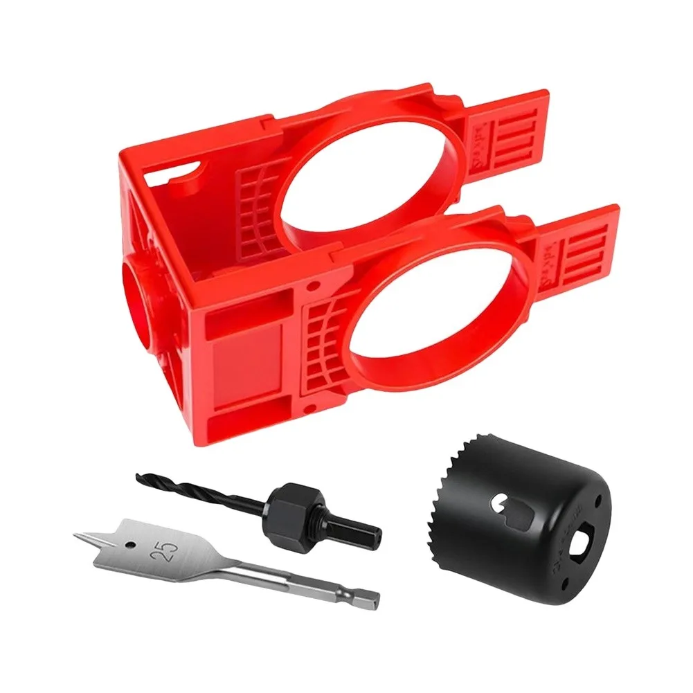Door Lock Installation Kit Door Hole Drilling Kit For Deadbolts And Locksets With Guide Template For Door Knob & Lock Drilling