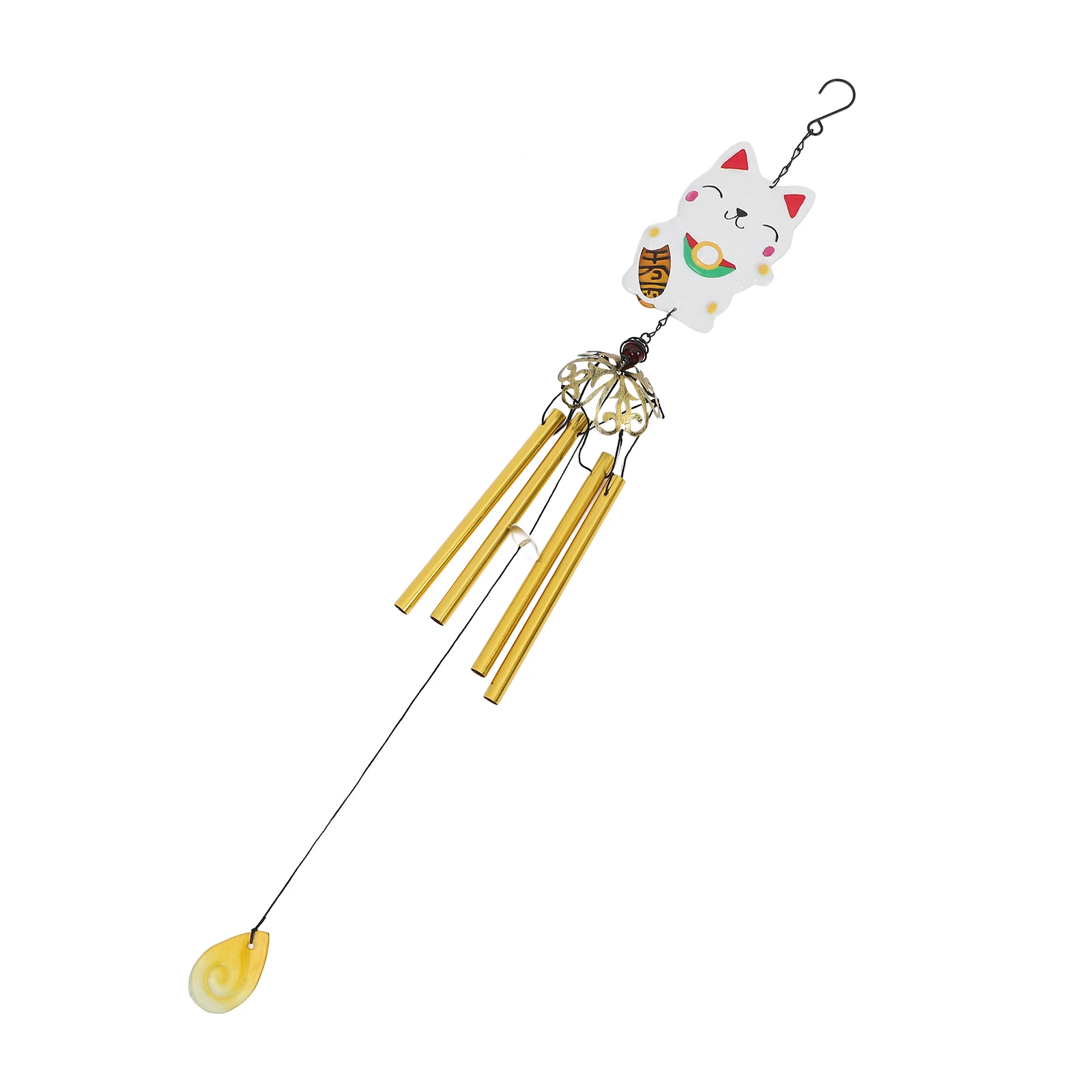 

Oriental Cat Chime Hanging Ornament Techniques Aluminum Tubes Cat Hanging Garden Decoration
