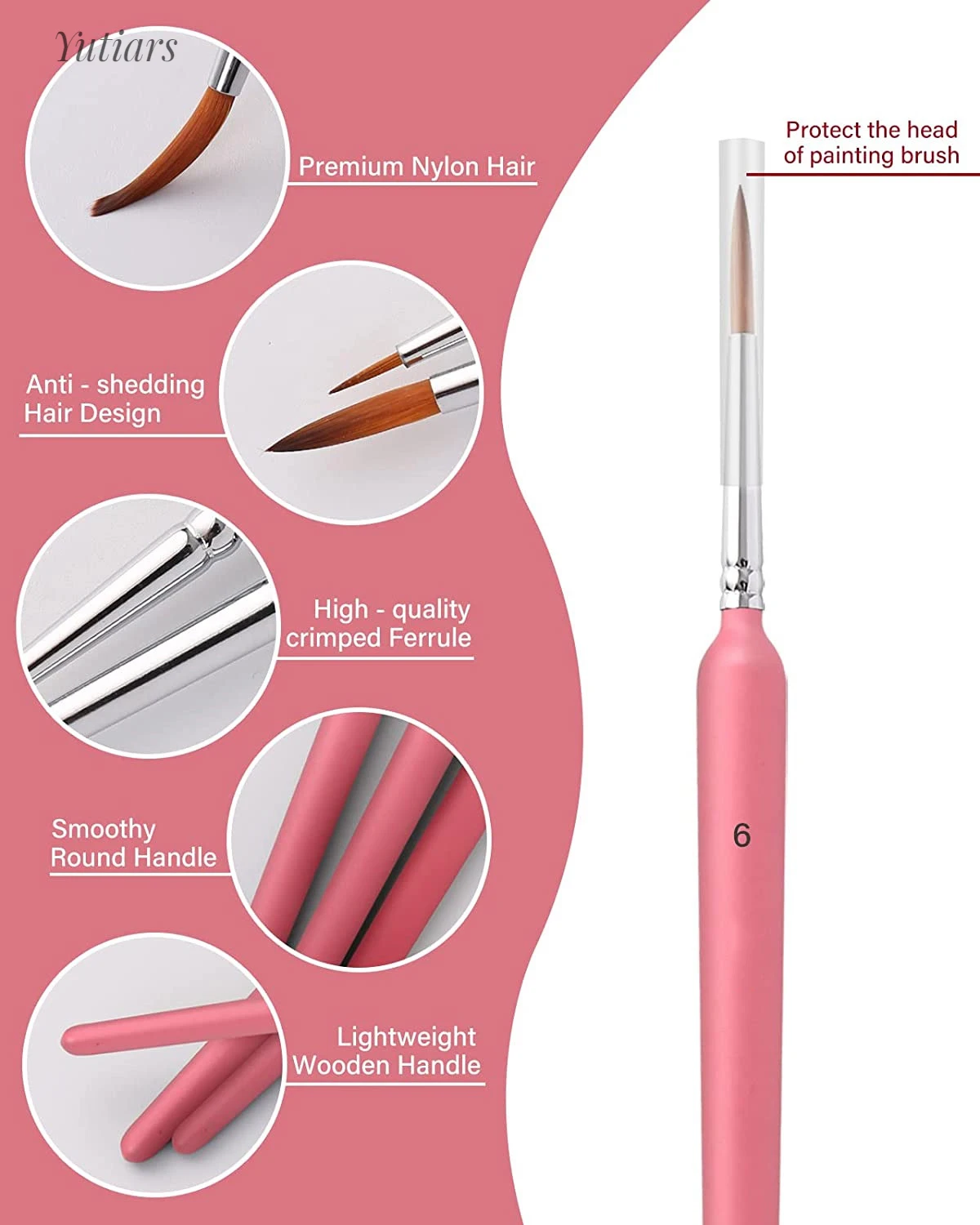 11 шт., миниатюрные кисти для рисования