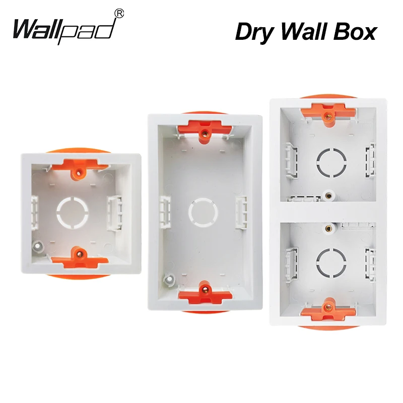 

86 146 UK Dry Box For 1 2 Gang Gypsum Board Plasterboard Finish Pladur UK EU Drywall 35mm Depth Recessed Switch Socket Wall Box