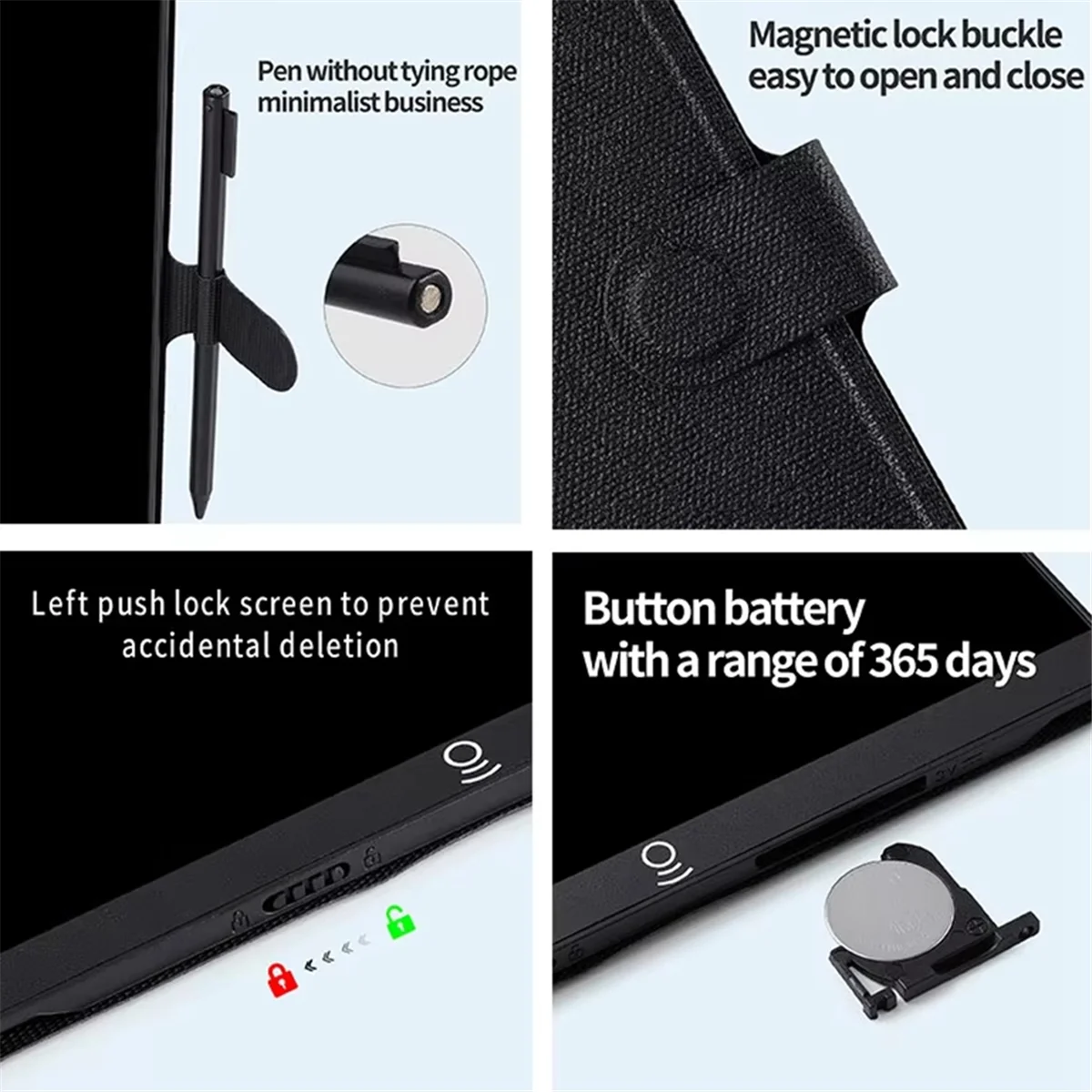 ABXHA 11.5 بوصة LCD لوحة رسم للعمل دراسة شاشة كاملة رقيق بخط اليد المغناطيسي واضح تابلت للكتابة مع حافظة